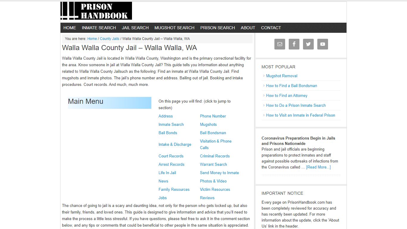 Walla Walla County Jail – Walla Walla, WA